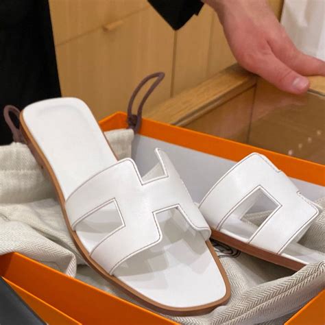 hermes oran sandals white|hermes oran sandal review.